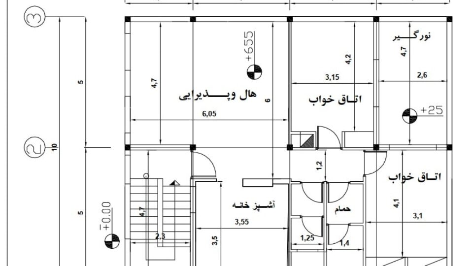 پروژه متره و برآورد ساختمان سه طبقه مسکونی - ریز متره و برگه مالی و نقشه ها